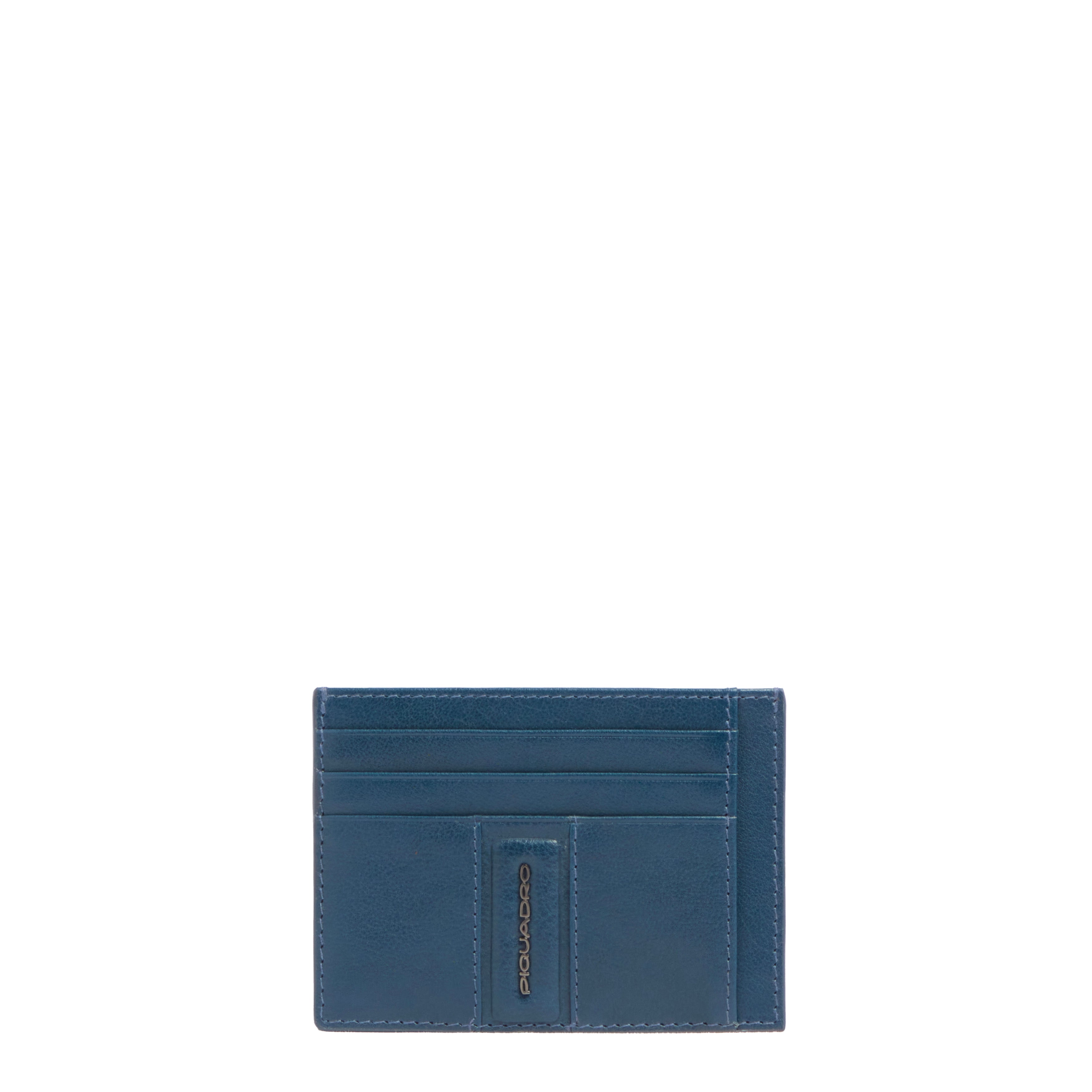 Piquadro Blue Square Kartenetui Herren Schwarz Leder