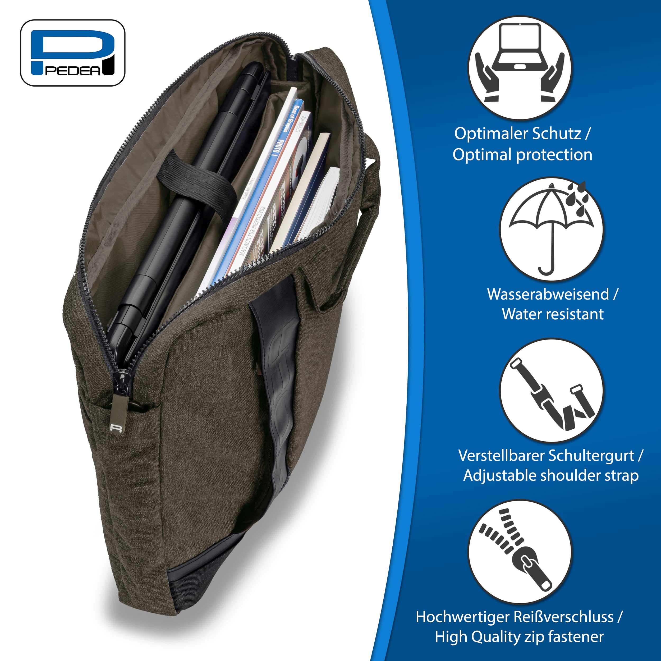 Pedea Fancy Laptoptasche 15,6 Zoll beige gepolstert