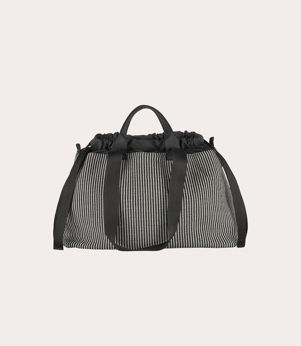 Tucano Carry Cleo Medium Shopper Stroh-Optik Schwarz