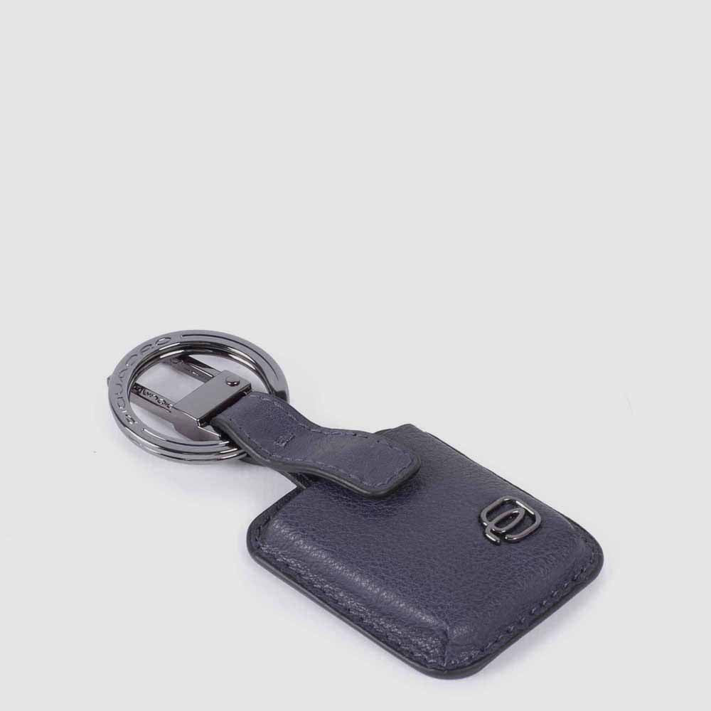 Piquadro Connequ Schlüsselanhänger Karabiner Schwarz Leder