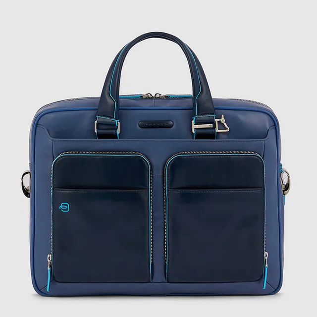 Piquadro Modus Aktentasche 15 Zoll Blau Personalisierbar