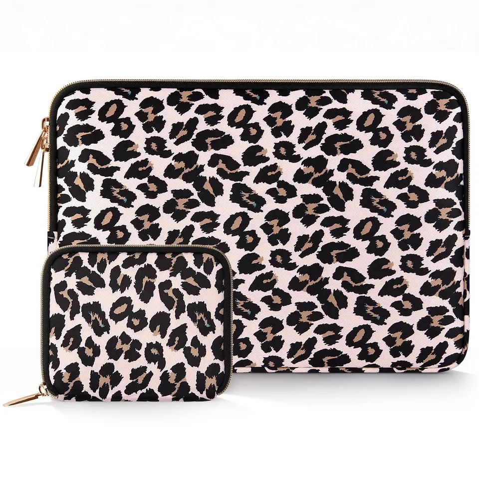 Arvok Basic Laptop Sleeve 13,3 Zoll Rosa Leopardendruck Canvas