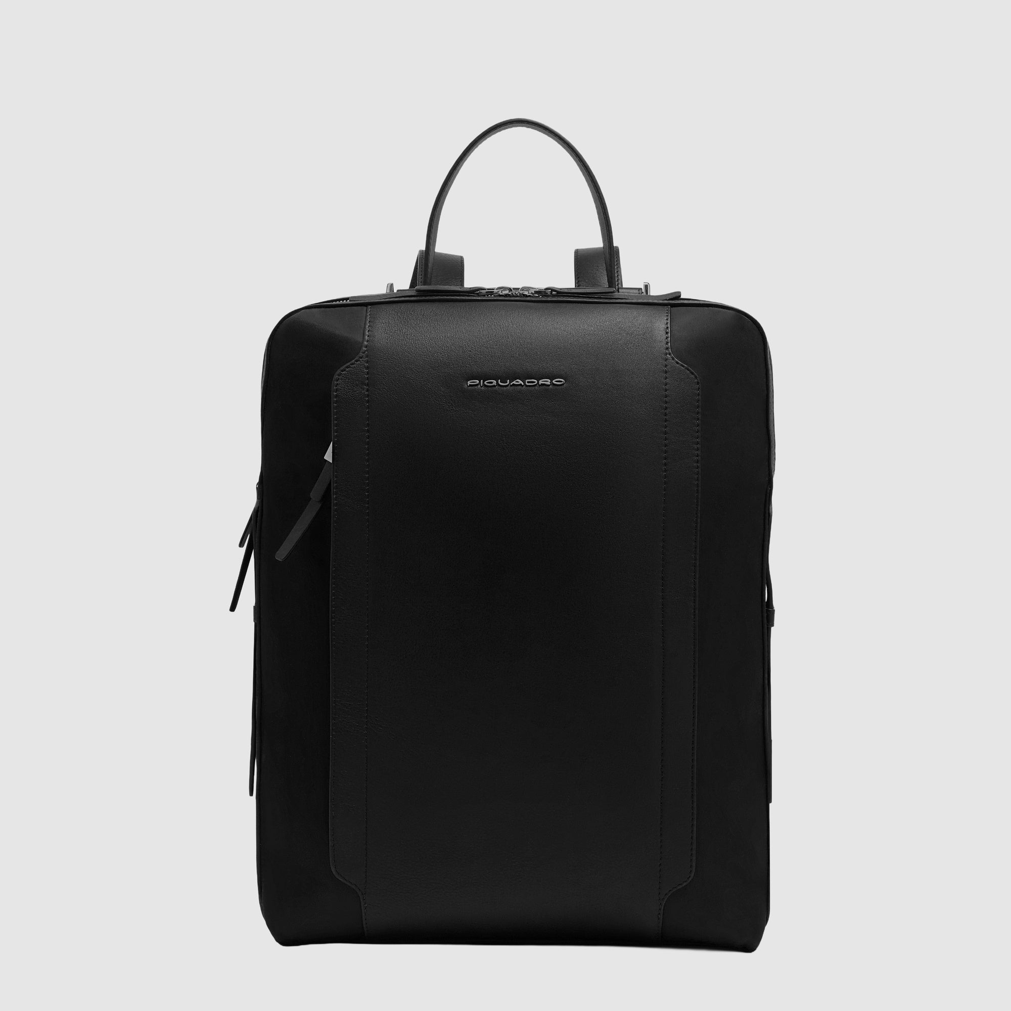 Piquadro Lyra Rucksack Damen 15,6 Zoll Schwarz Recycelt