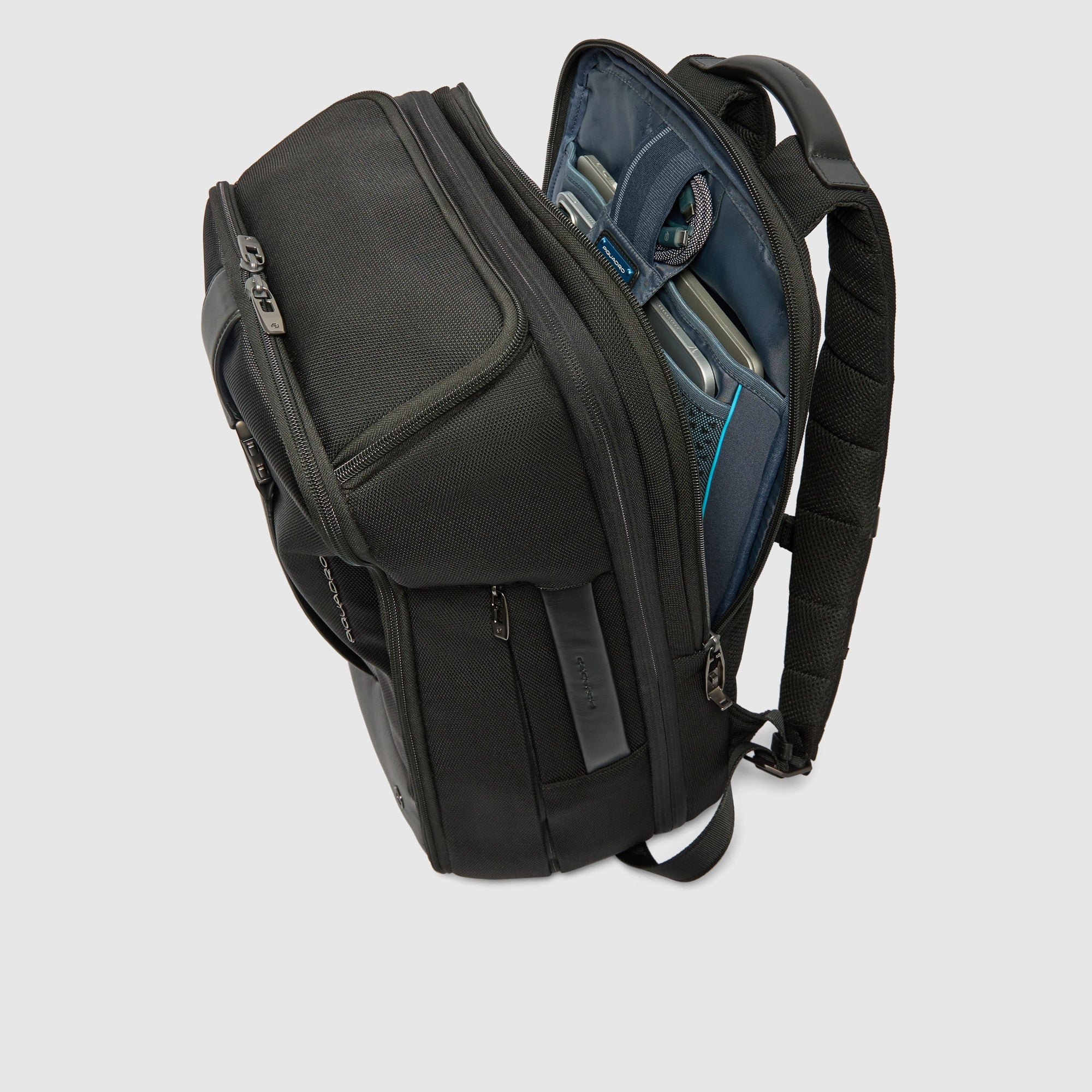 Piquadro Rover 17 Zoll Laptoprucksack Schwarz modular