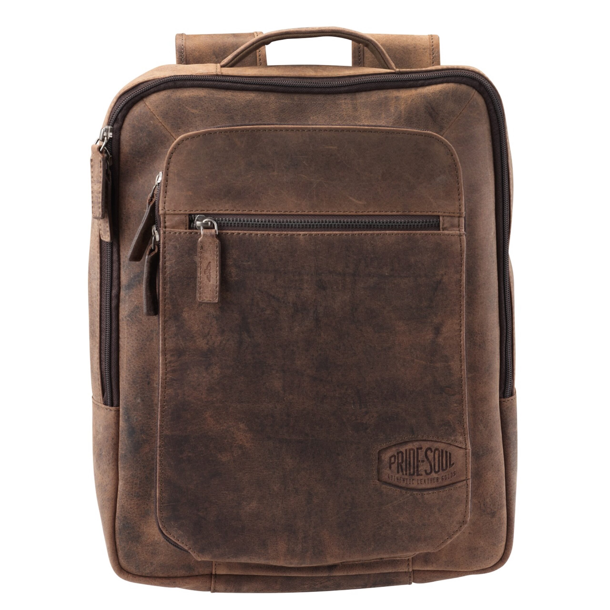 Lightpak Jester Business Rucksack braun 15,6 Zoll Leder