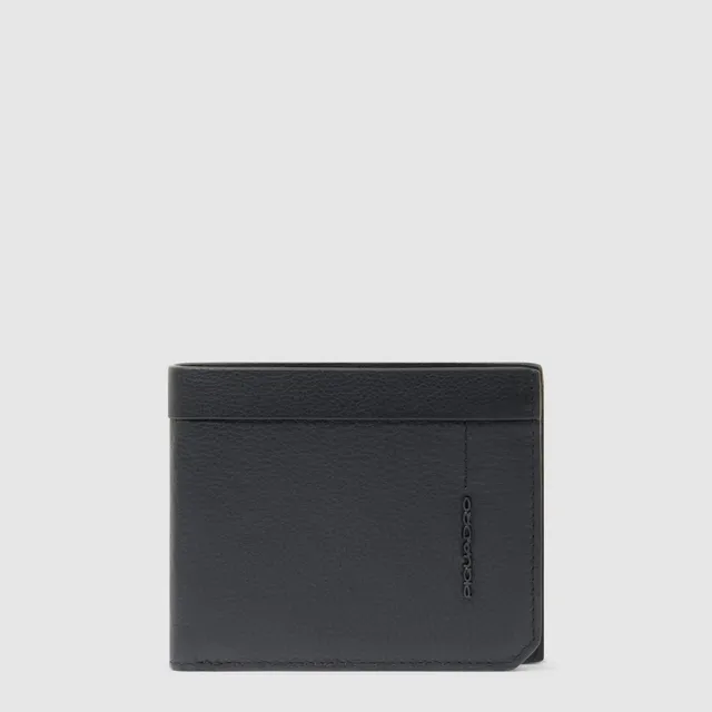 Piquadro Blue Square Geldbörse Herren Schwarz Leder RFID