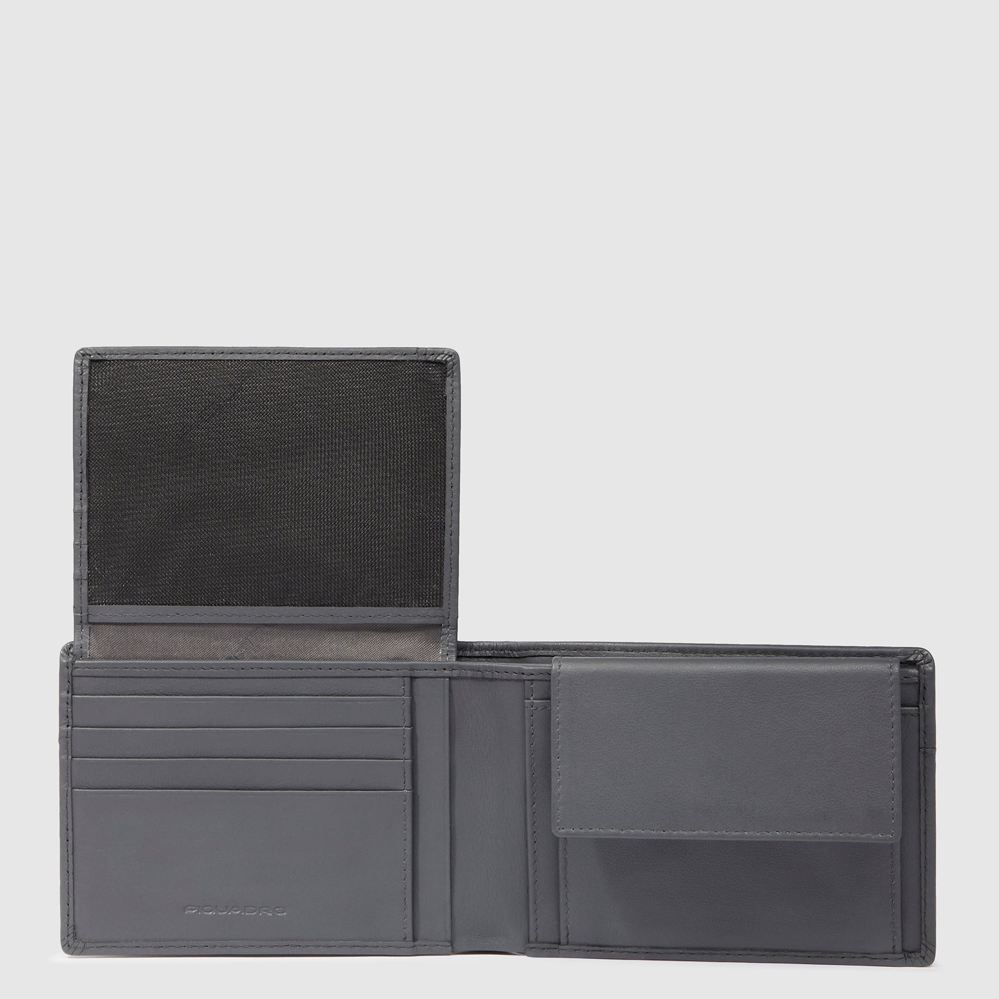 Piquadro Blue Square Geldbörse Herren Schwarz RFID Münzfach