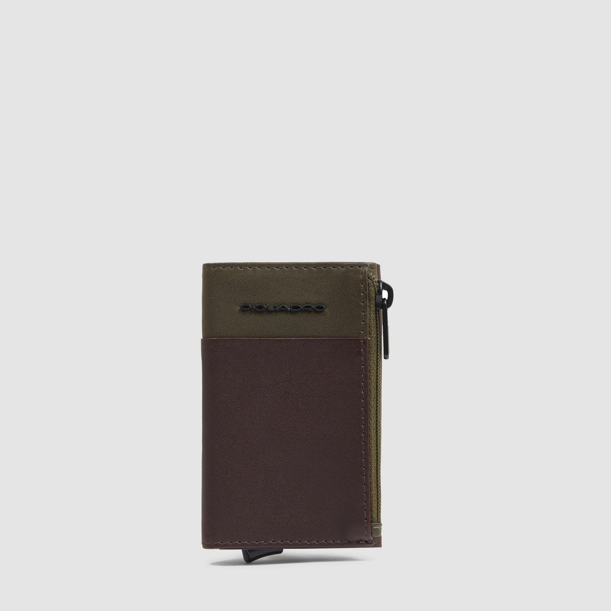 Piquadro Black Square Geldbörse Automatisch Leder Blau