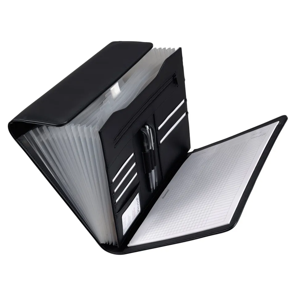 Lightpak Schreibmappen VADO Fächermappe A4 schwarz