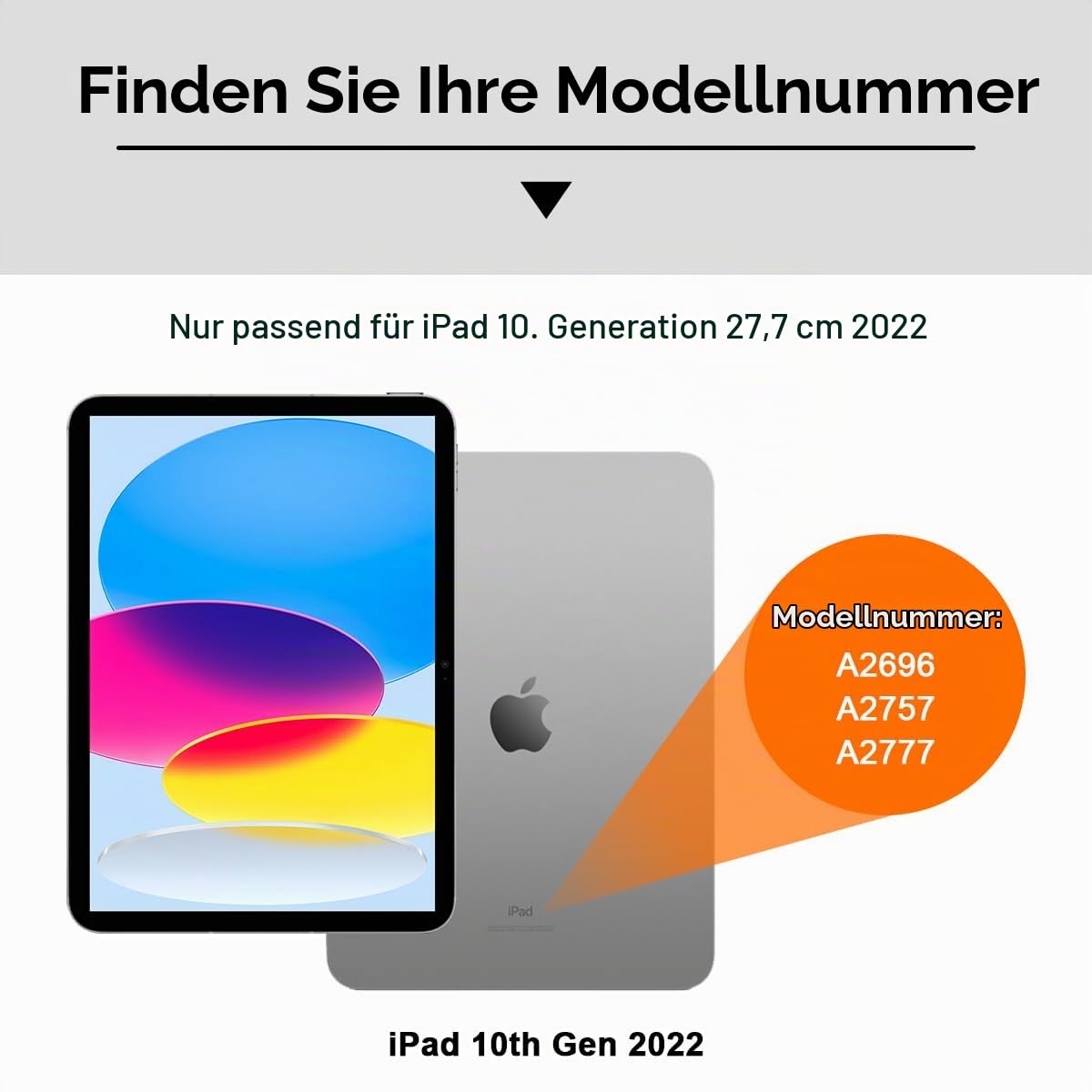 ARVOK Basic iPad Hülle 10,9 Zoll Grau-Braun mit Stifthalter