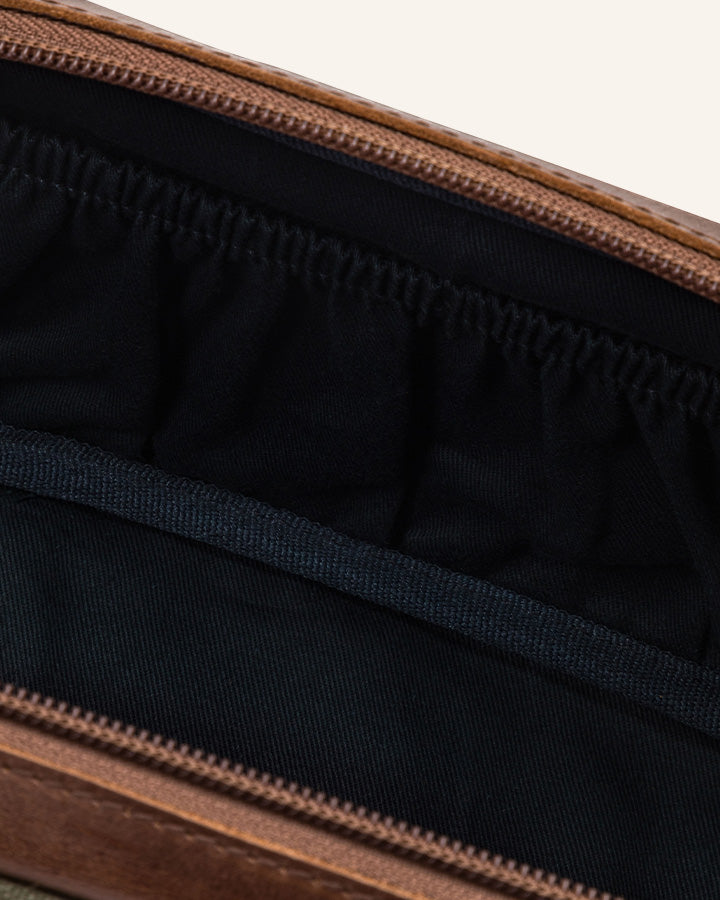 Buckle & Seam Bruno Dopp Bag Kulturtasche Canvas grün