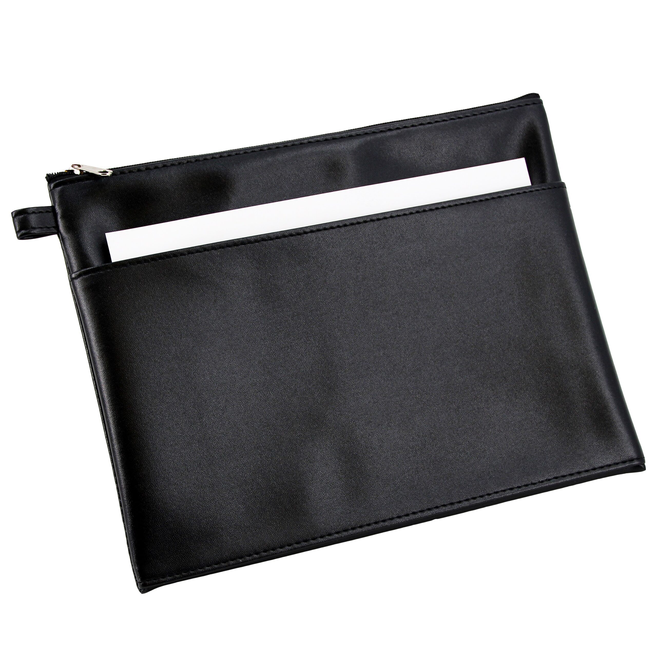 Lightpak Bank-Utensilientasche Leder schwarz 25x19