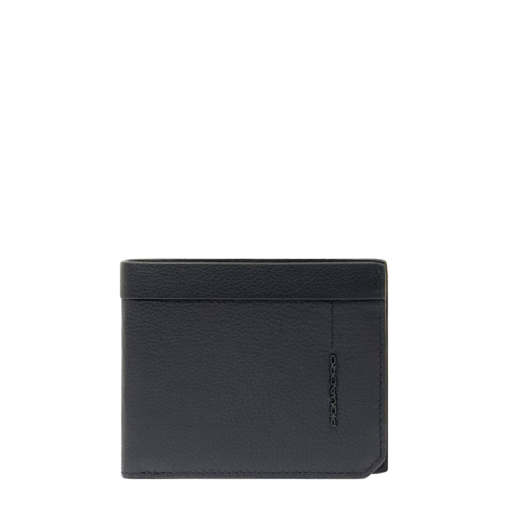 Piquadro Blue Square Geldbörse Herren Schwarz Leder RFID