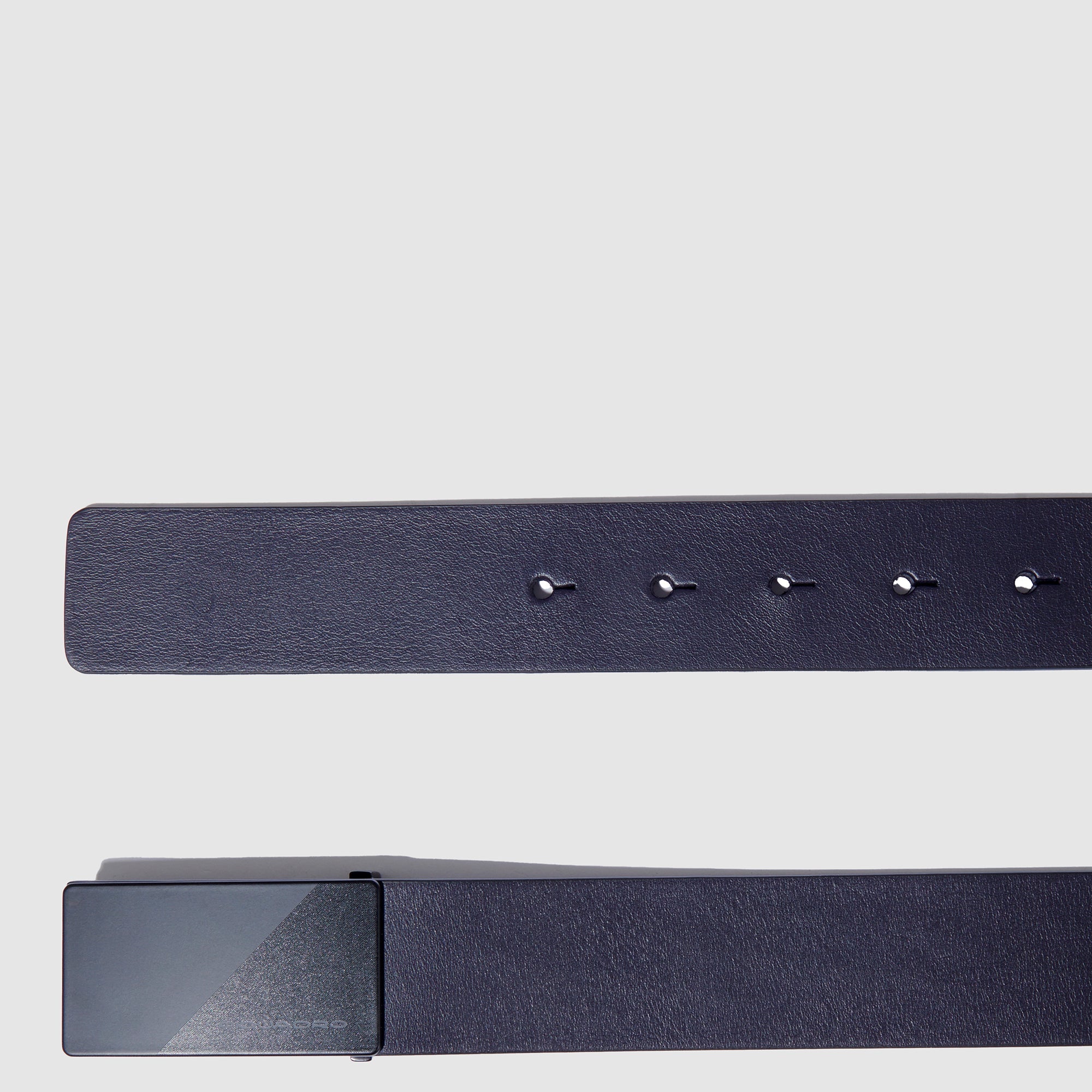 Piquadro Blue Square Gürtel Herren Leder schwarz Platte