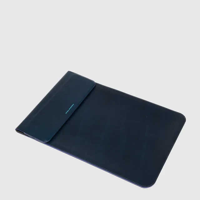 Piquadro BagMotic Laptop Hülle Leder Blau Wireless 15W