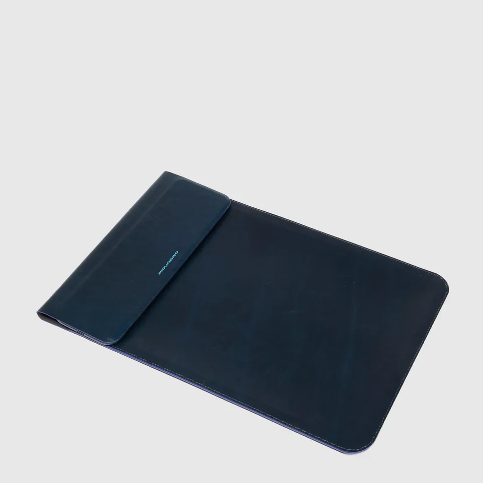 Piquadro BagMotic Laptop Hülle Leder Blau Wireless 15W