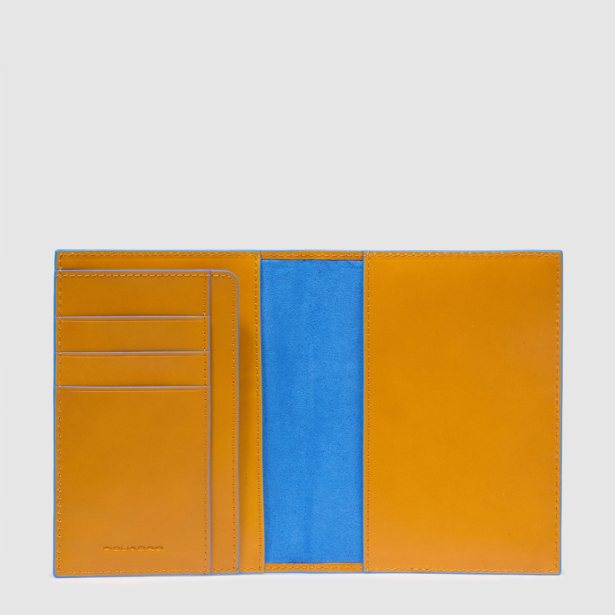 Piquadro Blue Square Reisepass-Hülle schwarz Leder RFID