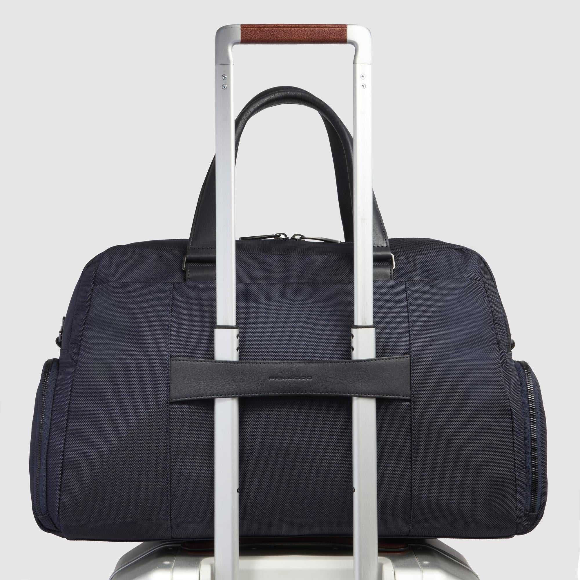 Piquadro Corner 2.0 Borsone Reisetasche blau Recycling-Stoff