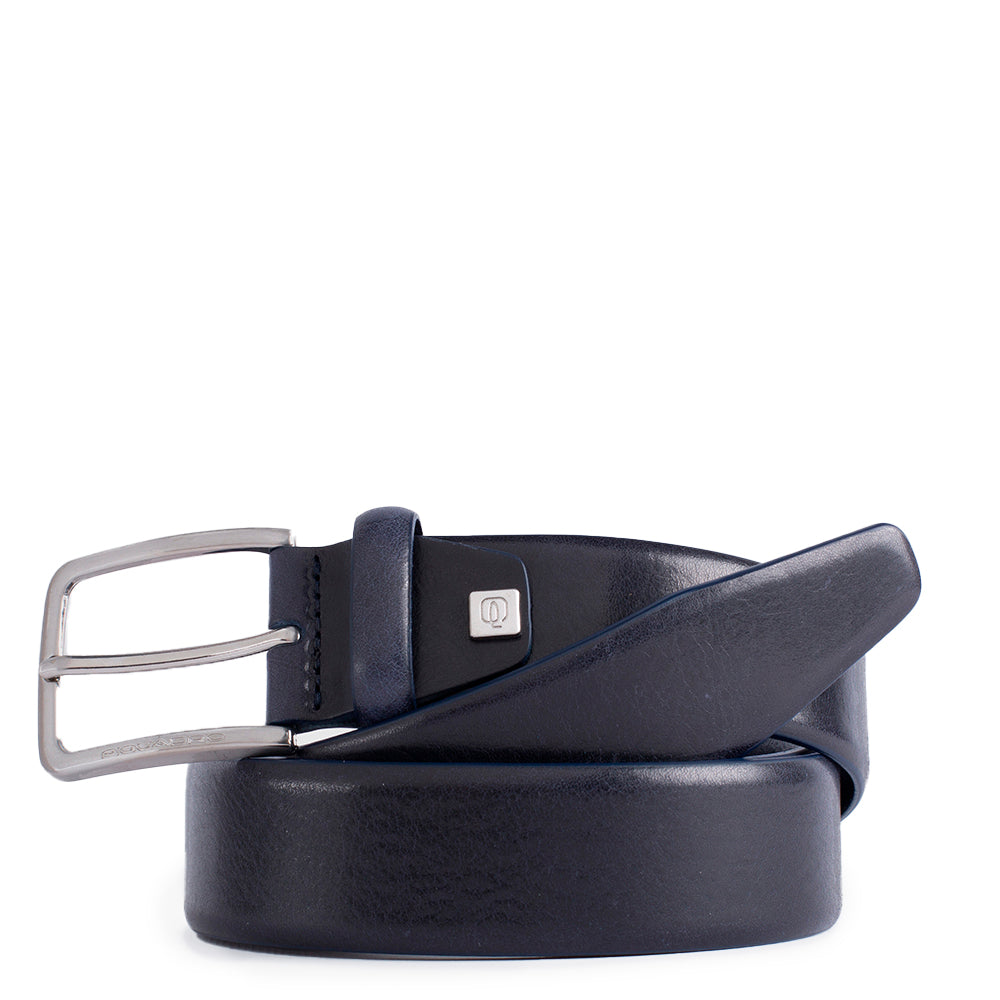 Piquadro Blue Square Gürtel Leder Schwarz Dornschließe