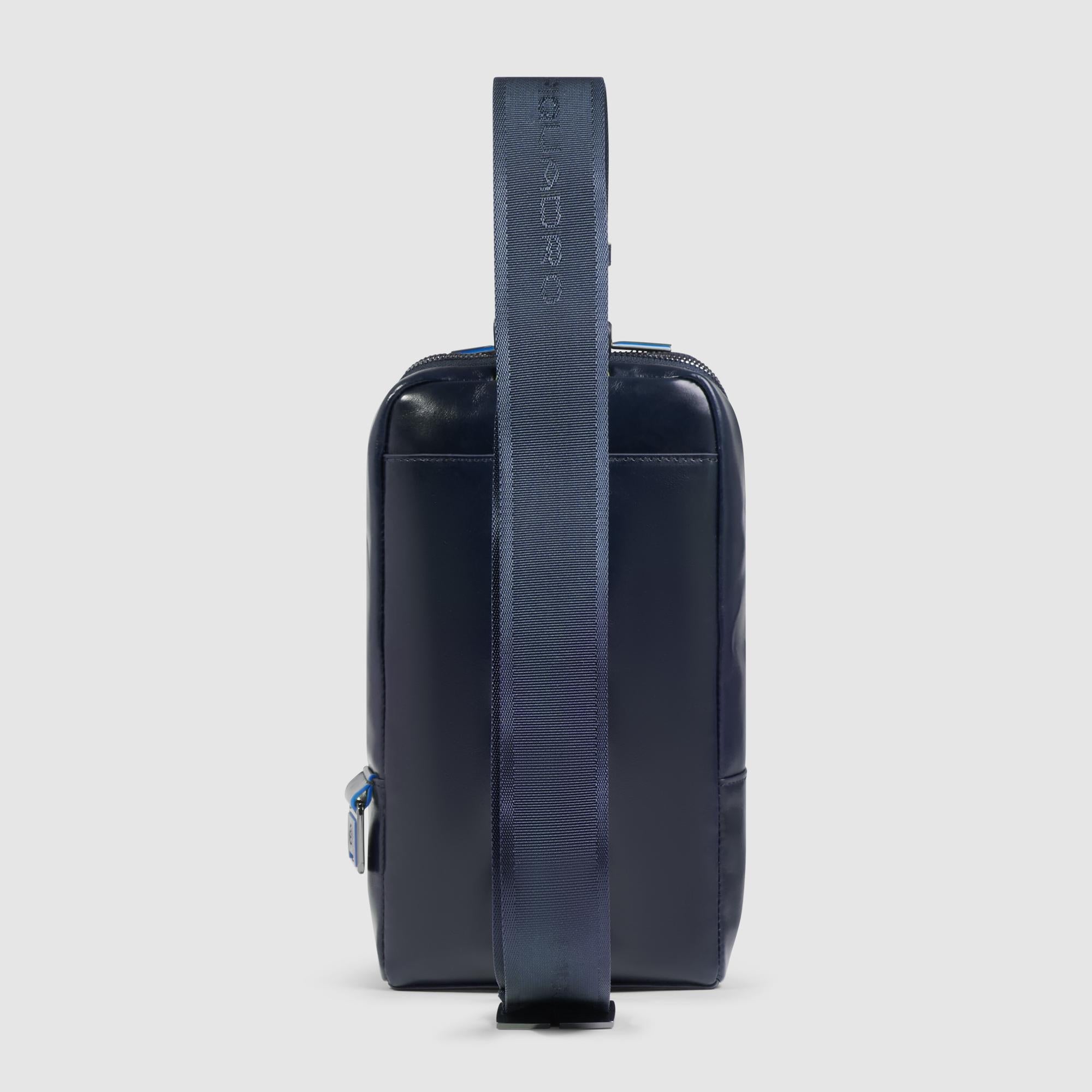 Piquadro Blue Square Monospalla Sling Leder schwarz Herren