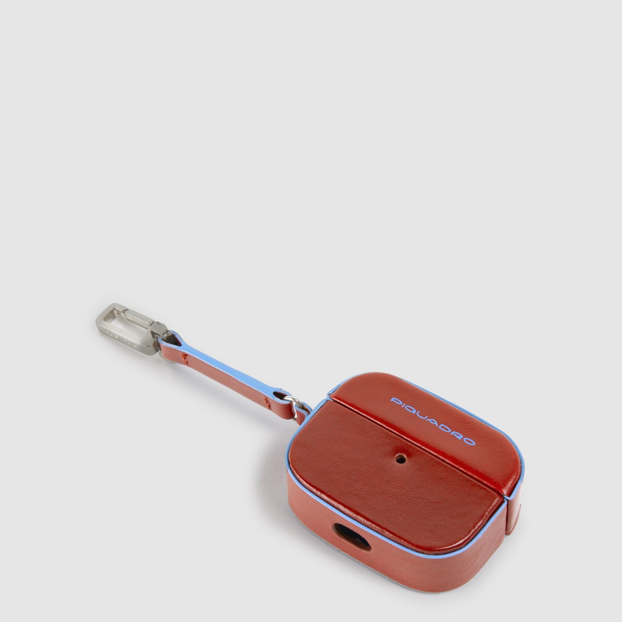 Piquadro Connequ AirPods Pro Hülle Leder schwarz