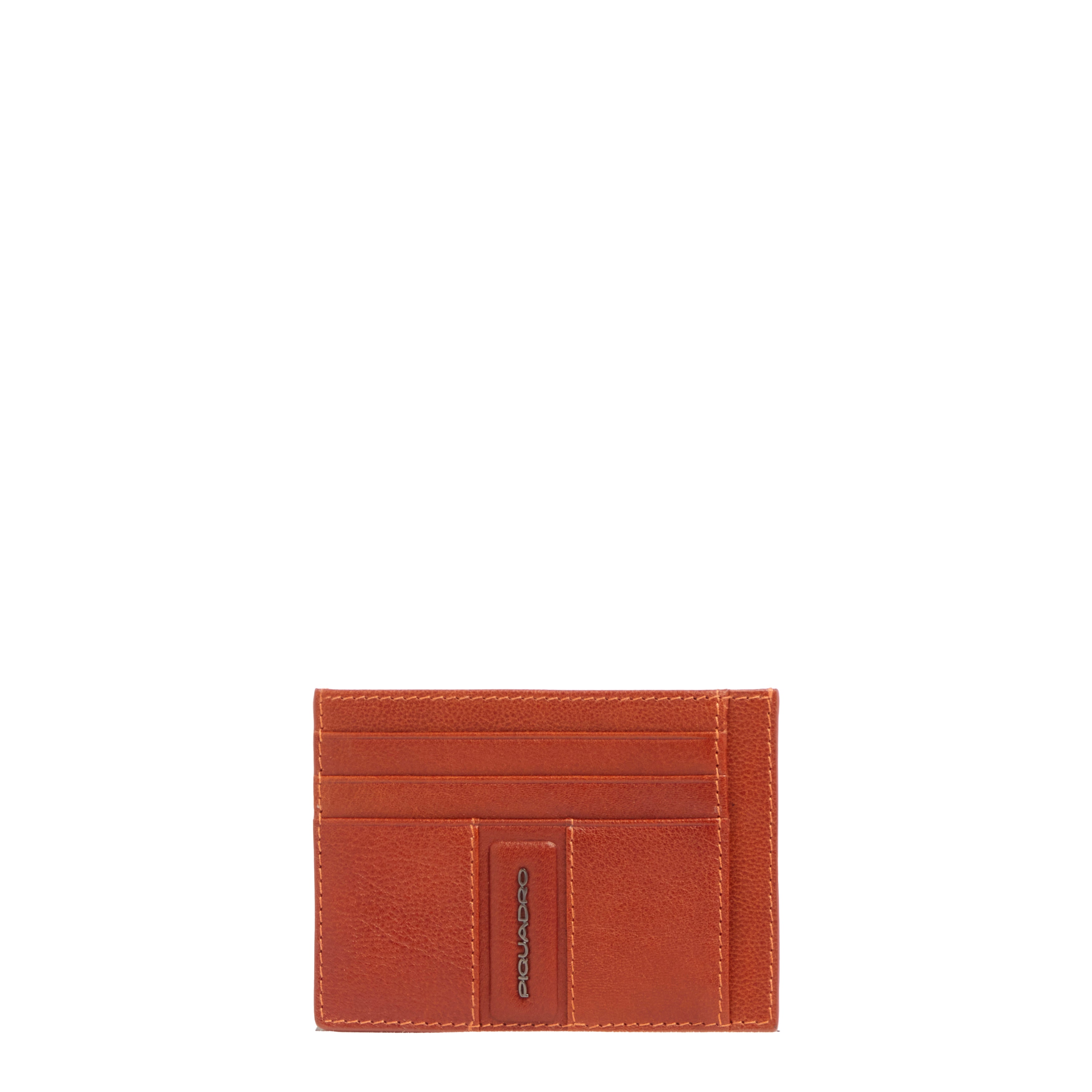 Piquadro Blue Square Kartenetui Herren Schwarz Leder