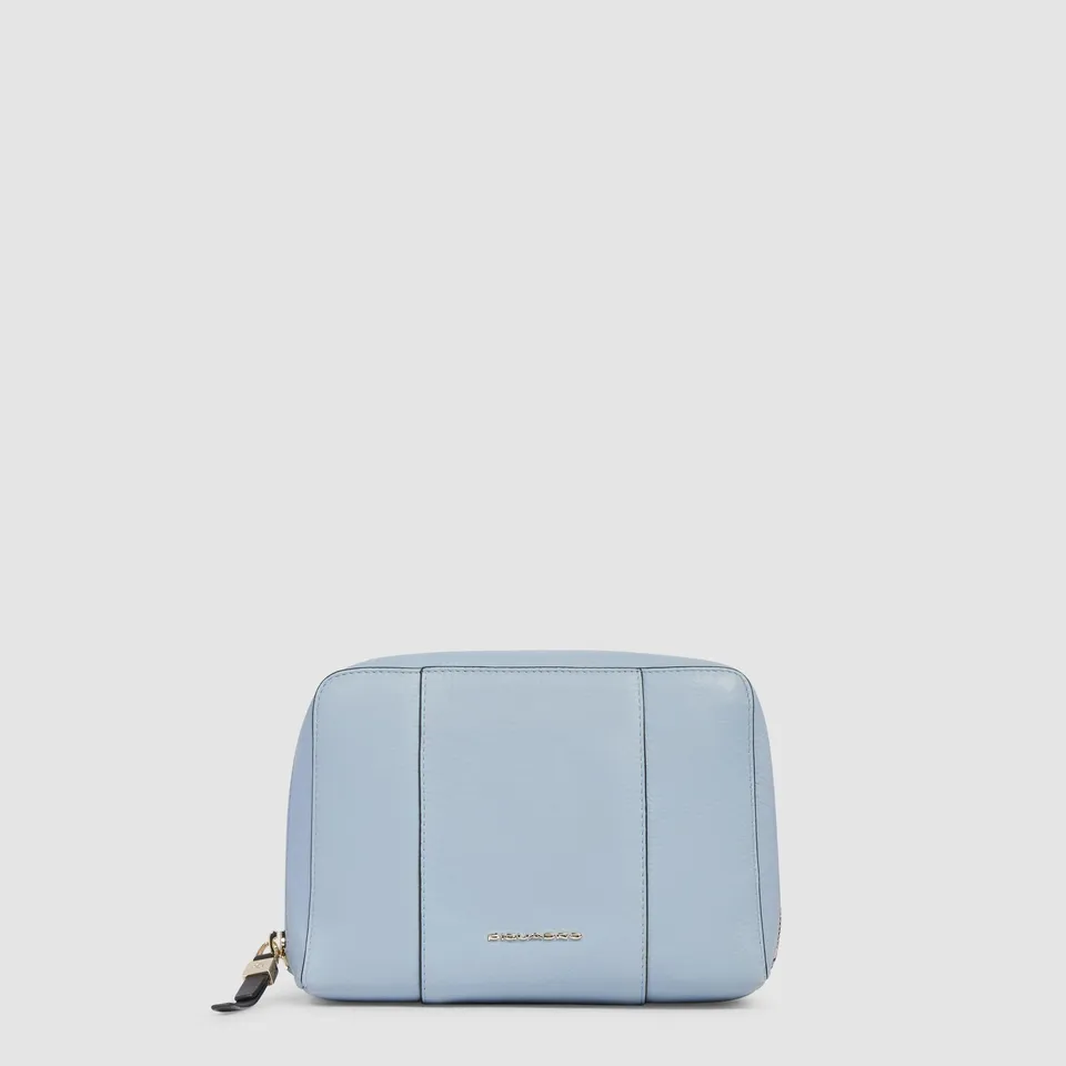 Piquadro PQ-Light Beauty-Case Leder Kosmetiktasche Damen