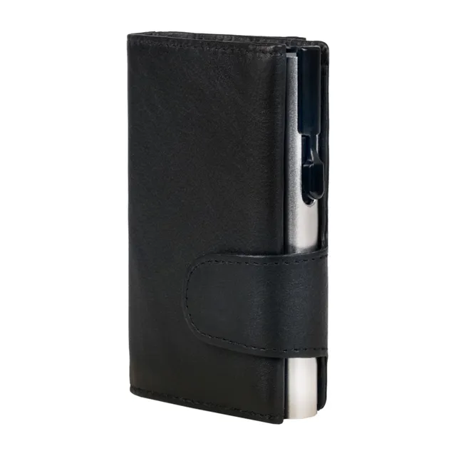 Lightpak Clicksafe Börse RFID Leder schwarz 8 Karten
