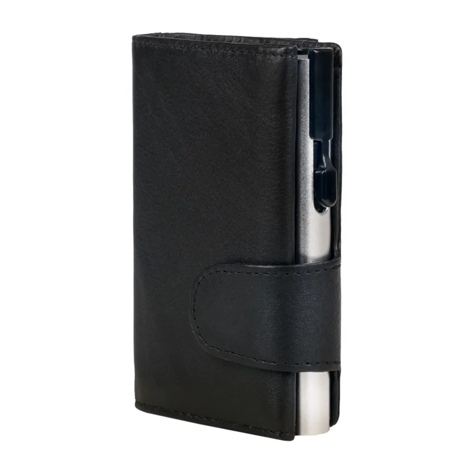 Lightpak Clicksafe Börse RFID Leder schwarz 8 Karten