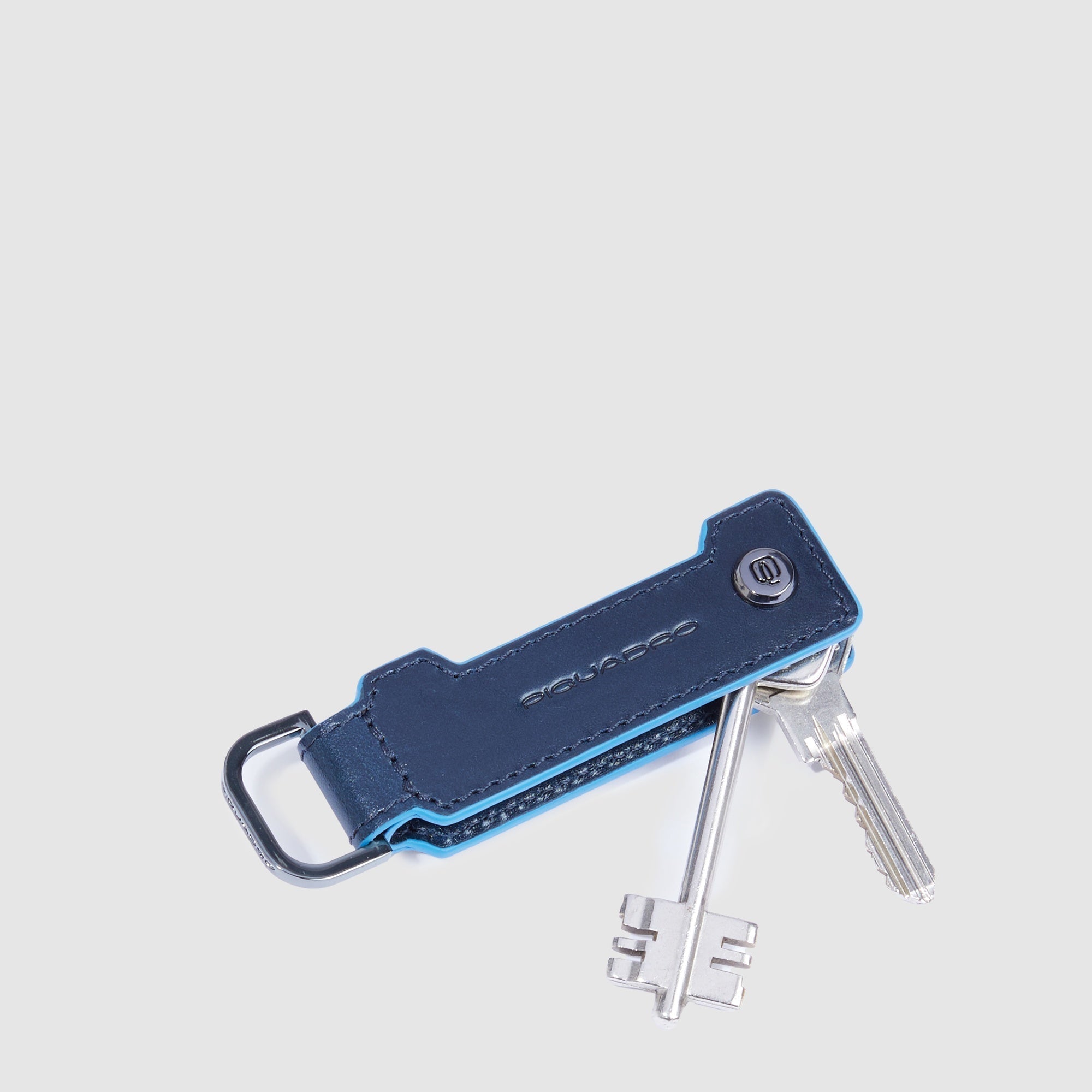 Piquadro Blue Square Schlüsselanhänger Leder Blau
