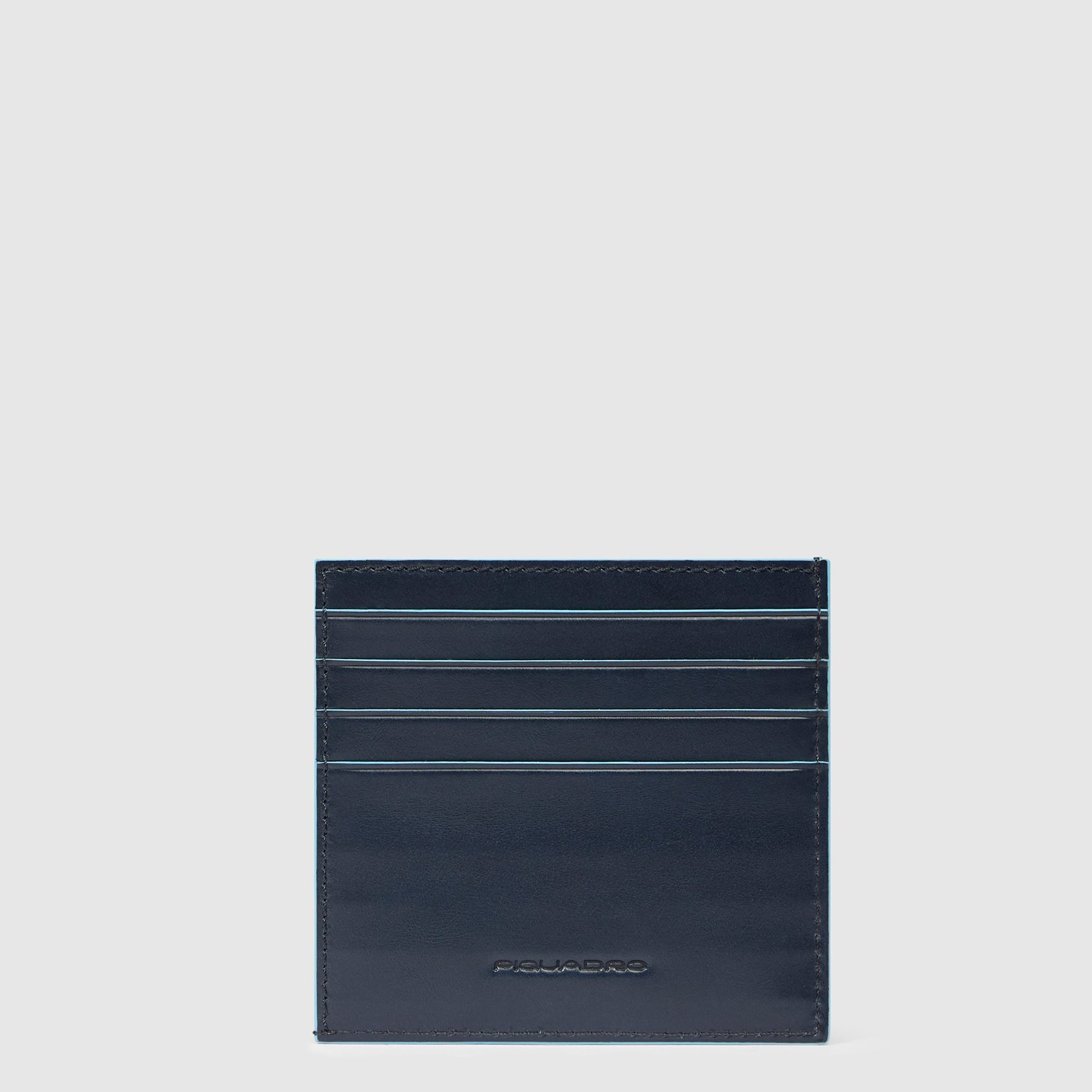 Piquadro Black Square Kartenetui Leder schwarz RFID
