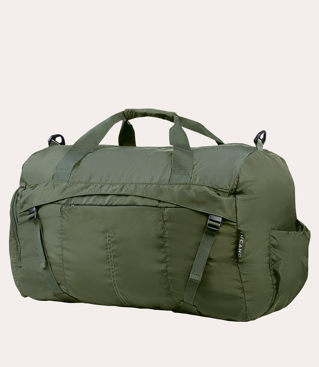 Tucano Compatto Eco Duffle Reisetasche Blau faltbar Nylon