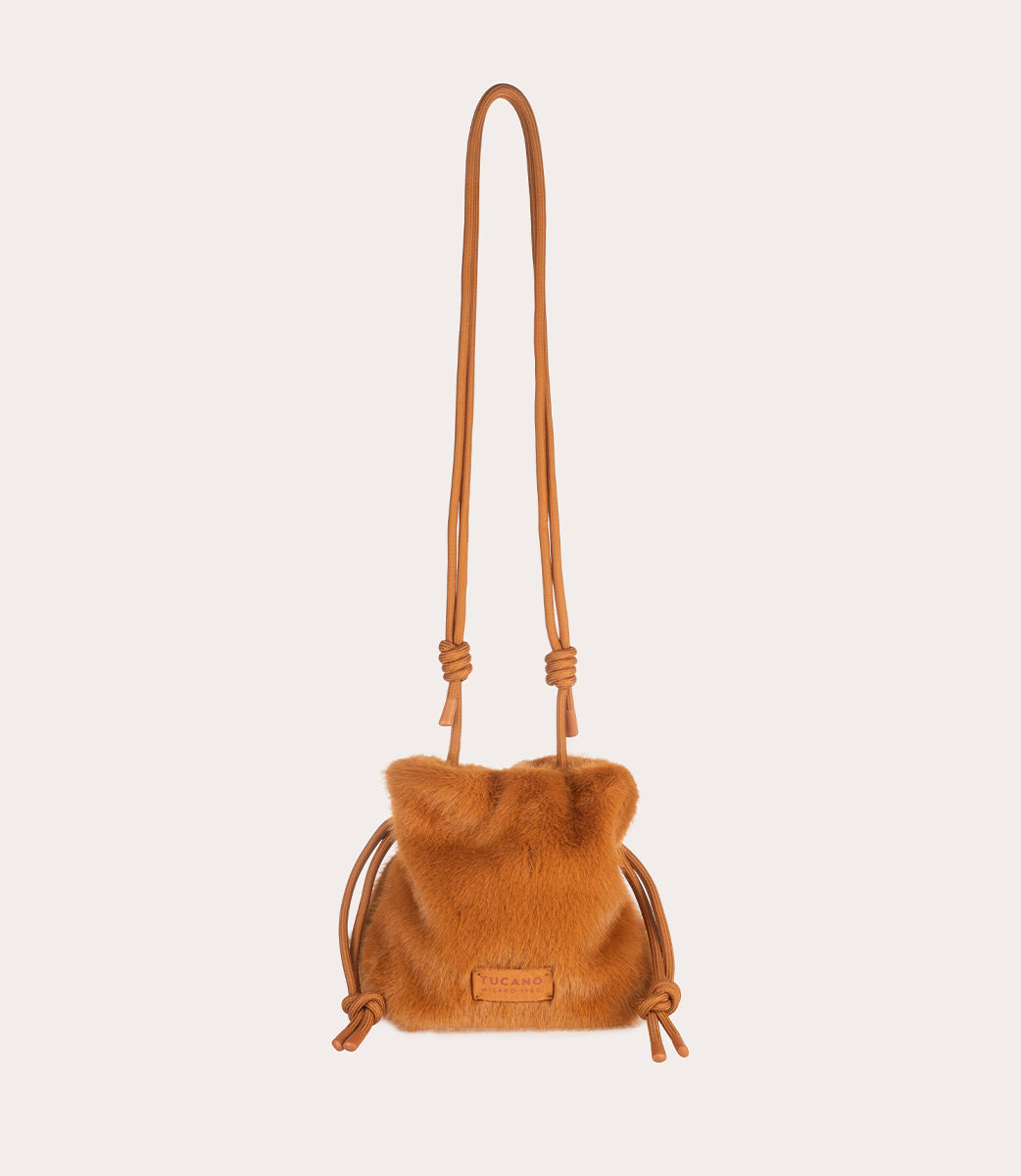 Tucano Mini Nina Fur Bag Umhängetasche Nero Kunstfell