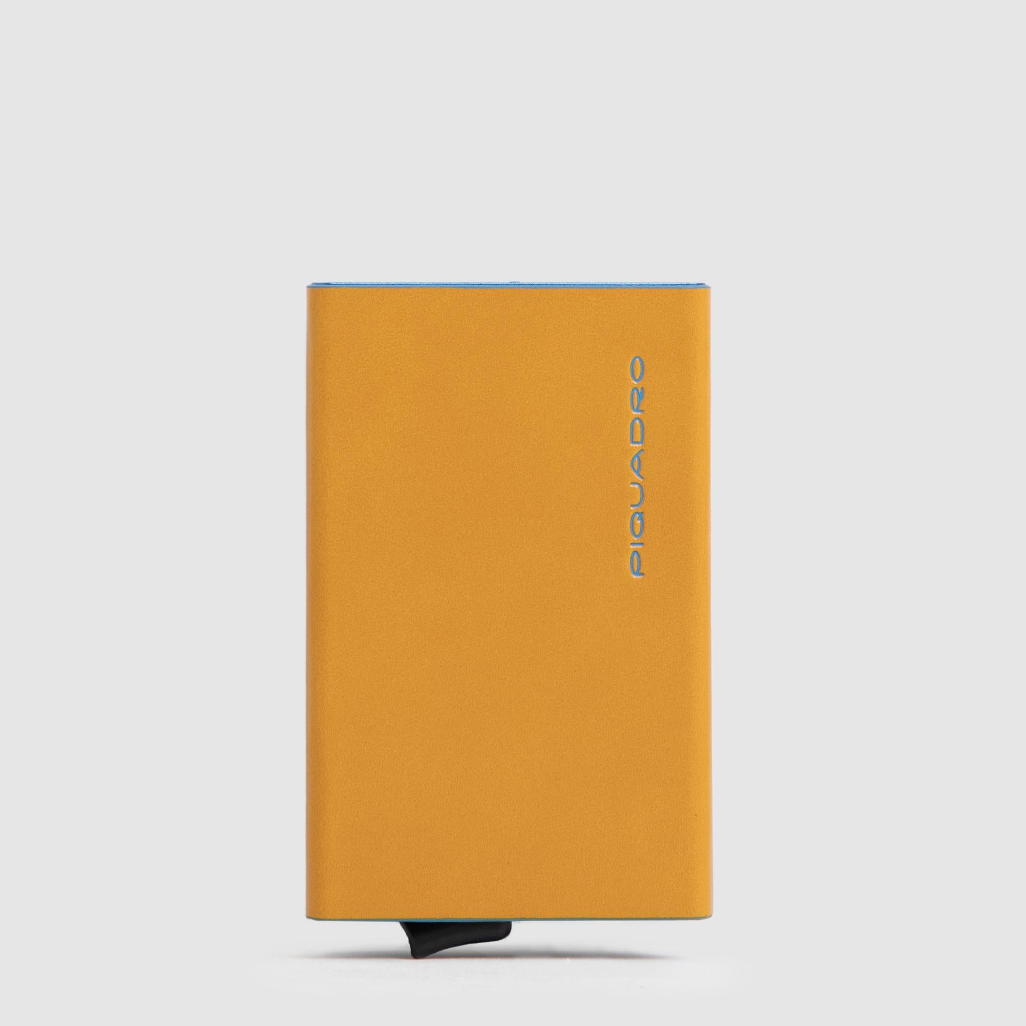 Piquadro Black Square Kartenetui Automatisch Blau RFID