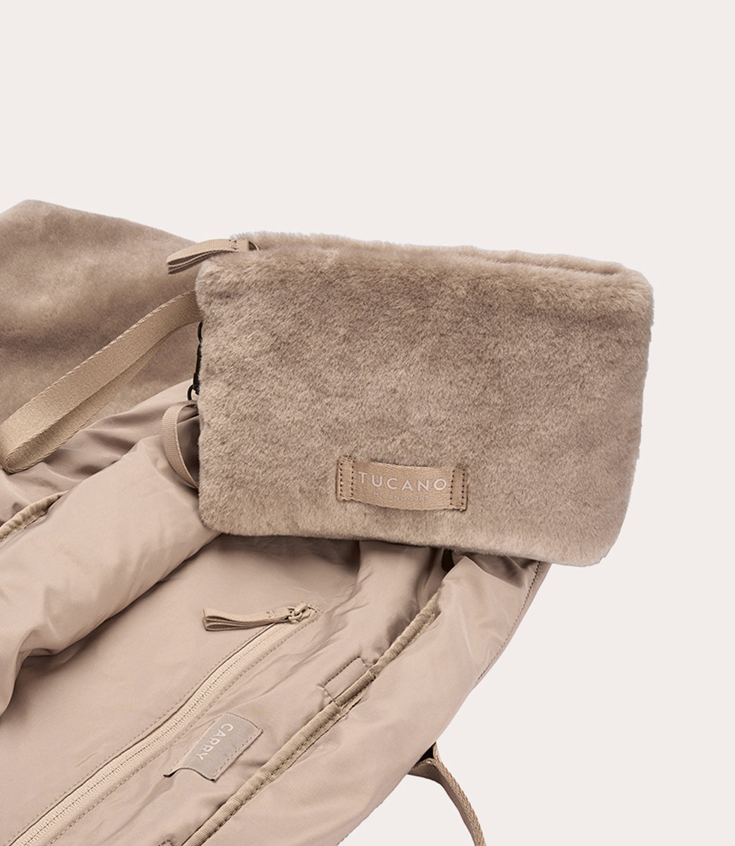Tucano Carry Fur Large Weekender Hellbraun Kunstfell