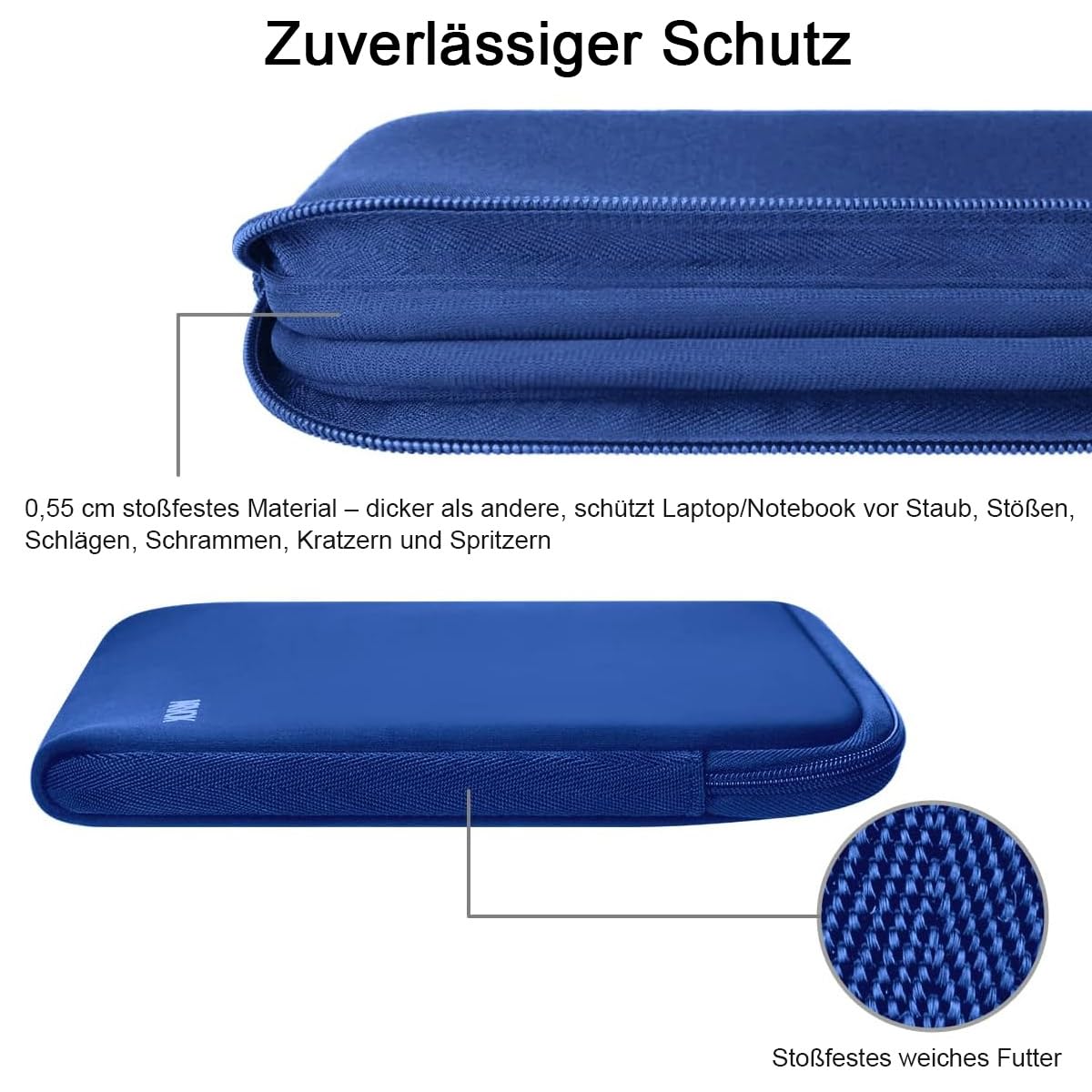 Arvok Basic Laptop Sleeve 17 Zoll Neopren Schwarz wasserdicht