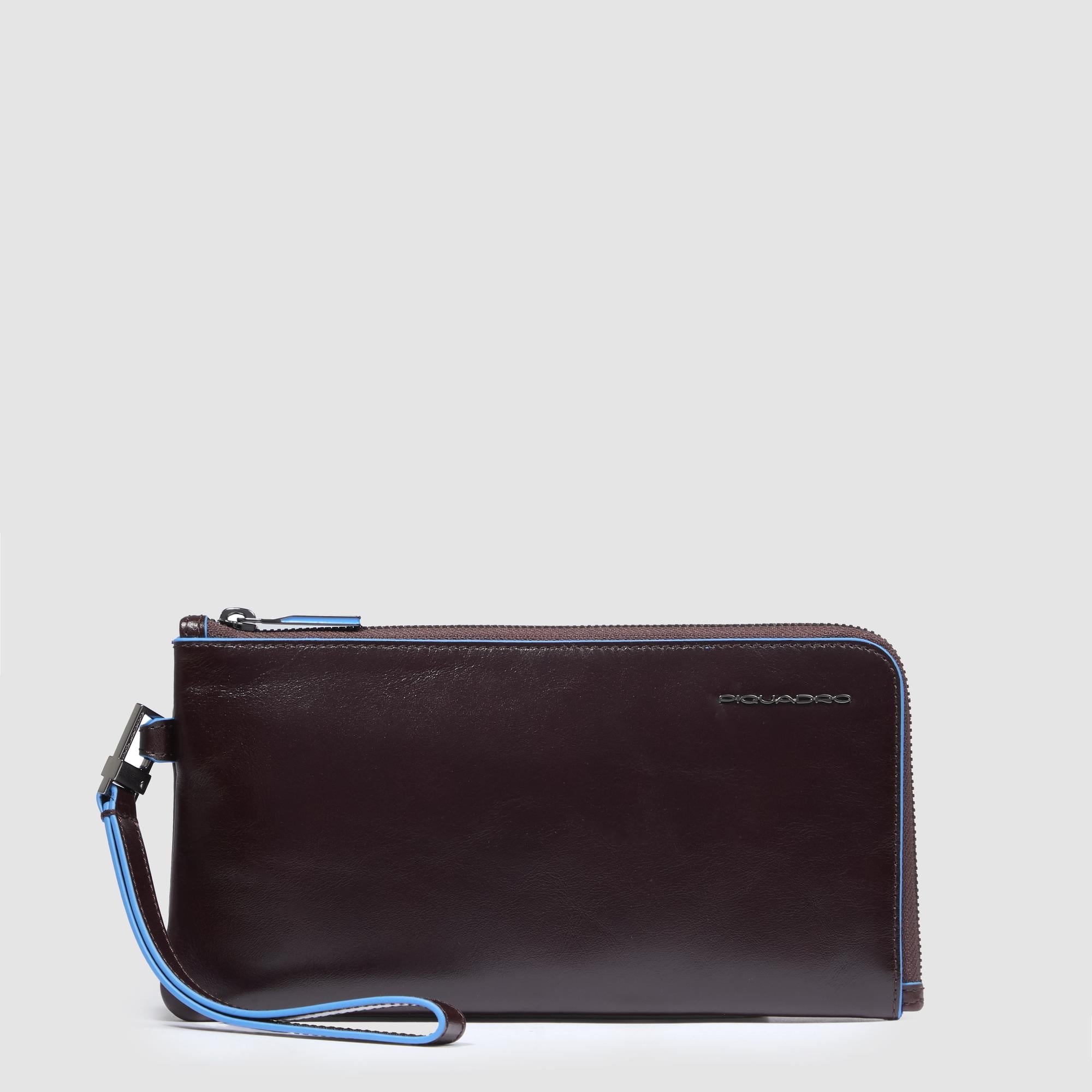Piquadro Black Square Pochette Leder Schwarz RFID Herren