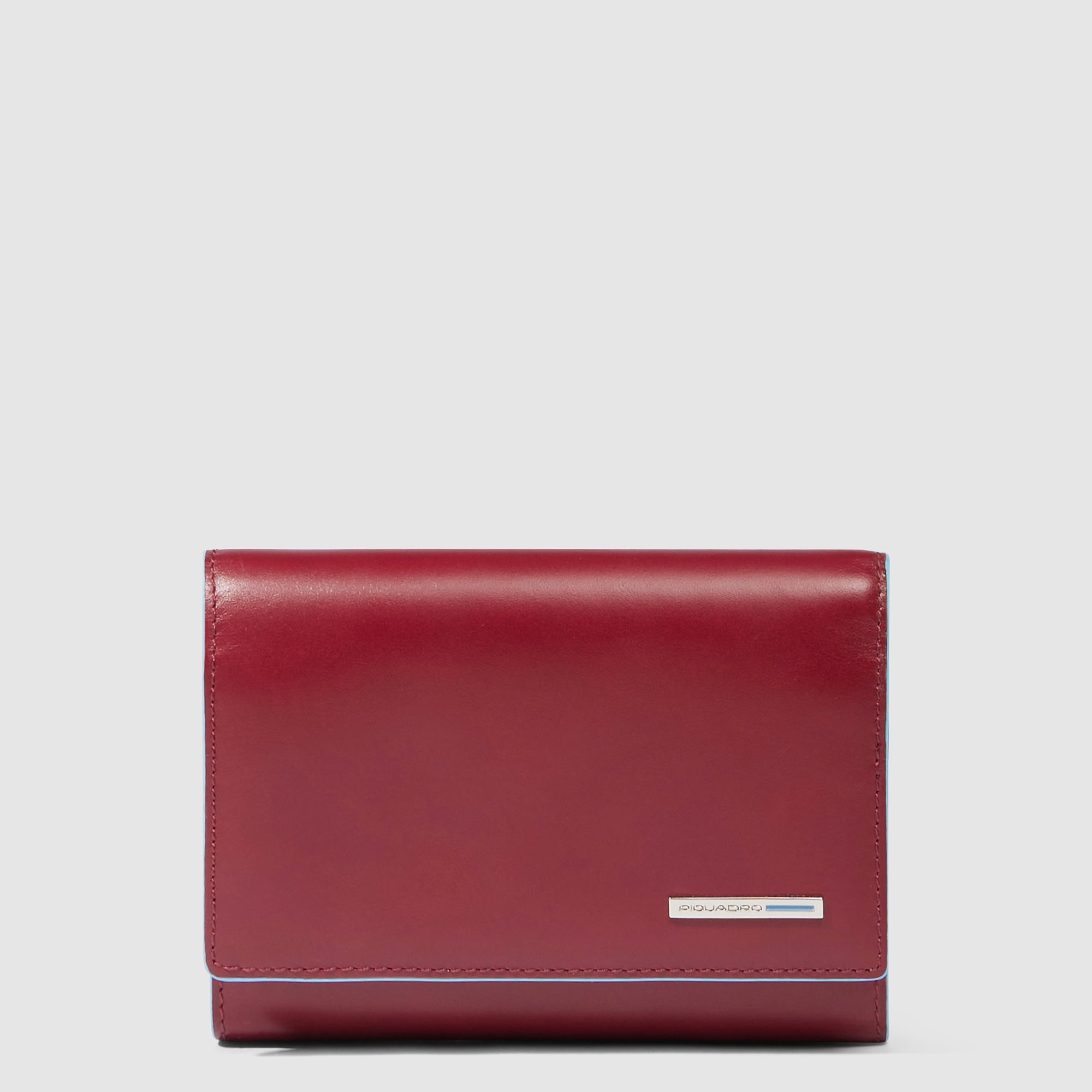Piquadro Materia Damen Geldbörse Klein Rot Leder RFID