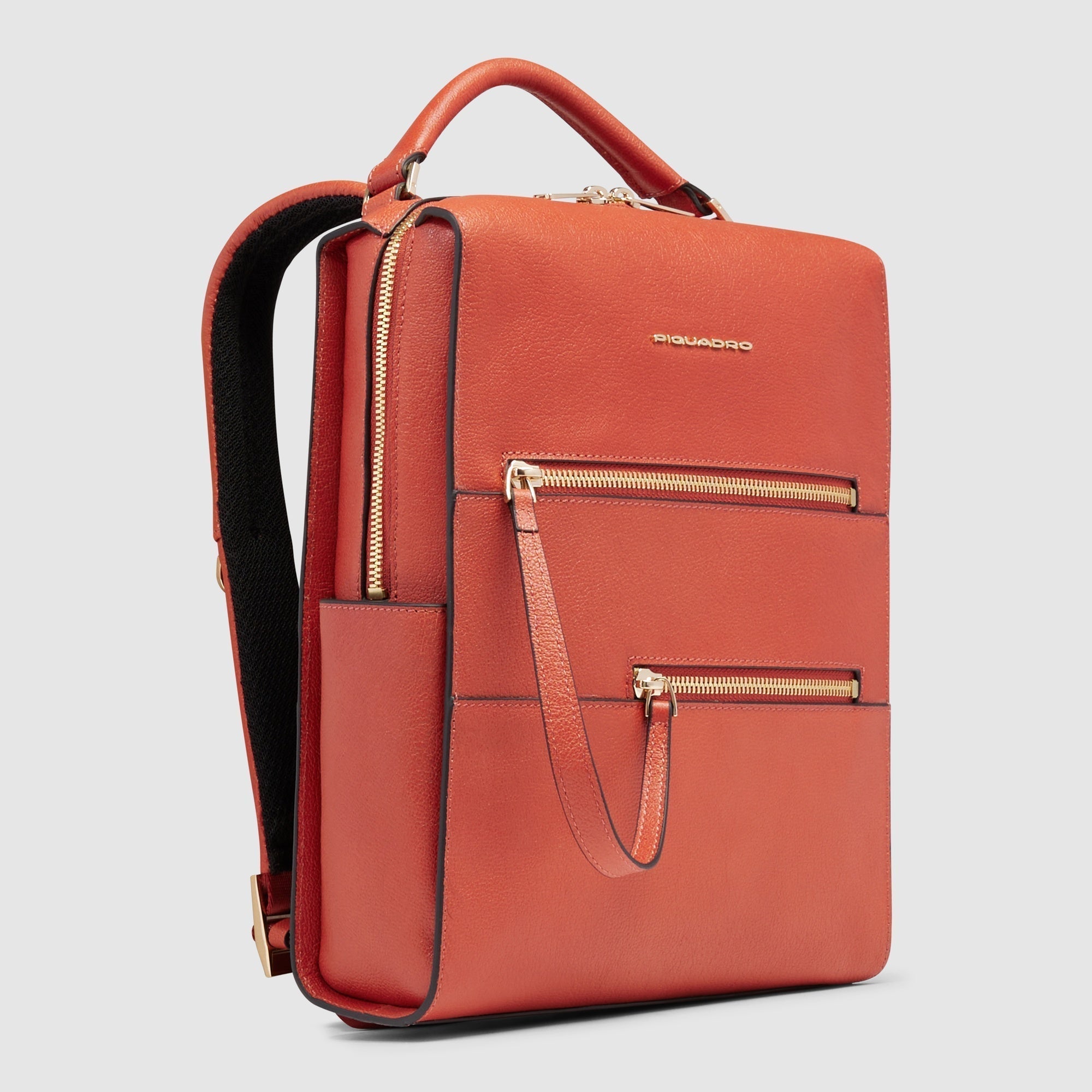 Piquadro Lyra Rucksack Damen iPad Leder Schwarz