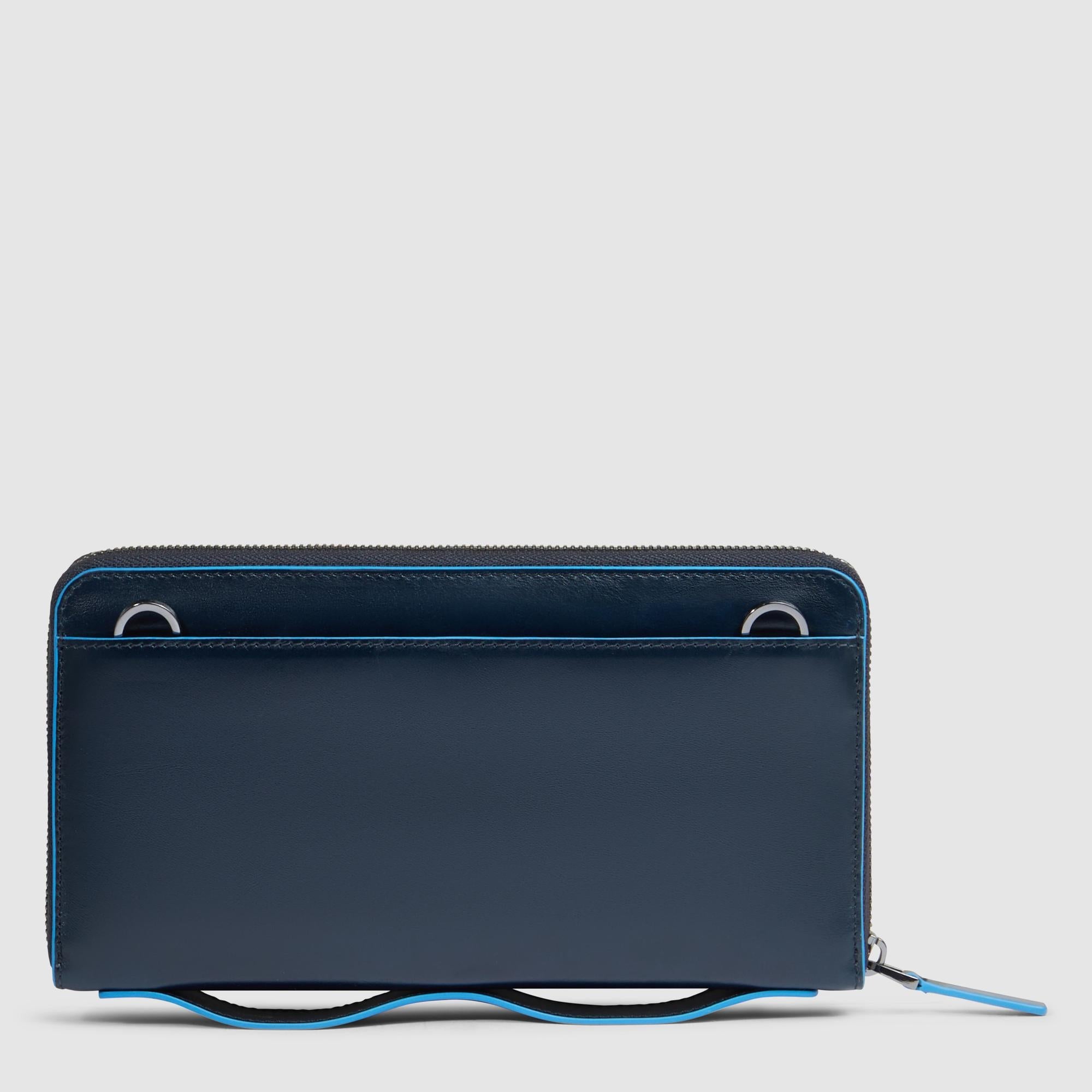 Piquadro Urban Pochette Leder schwarz Umhängetasche