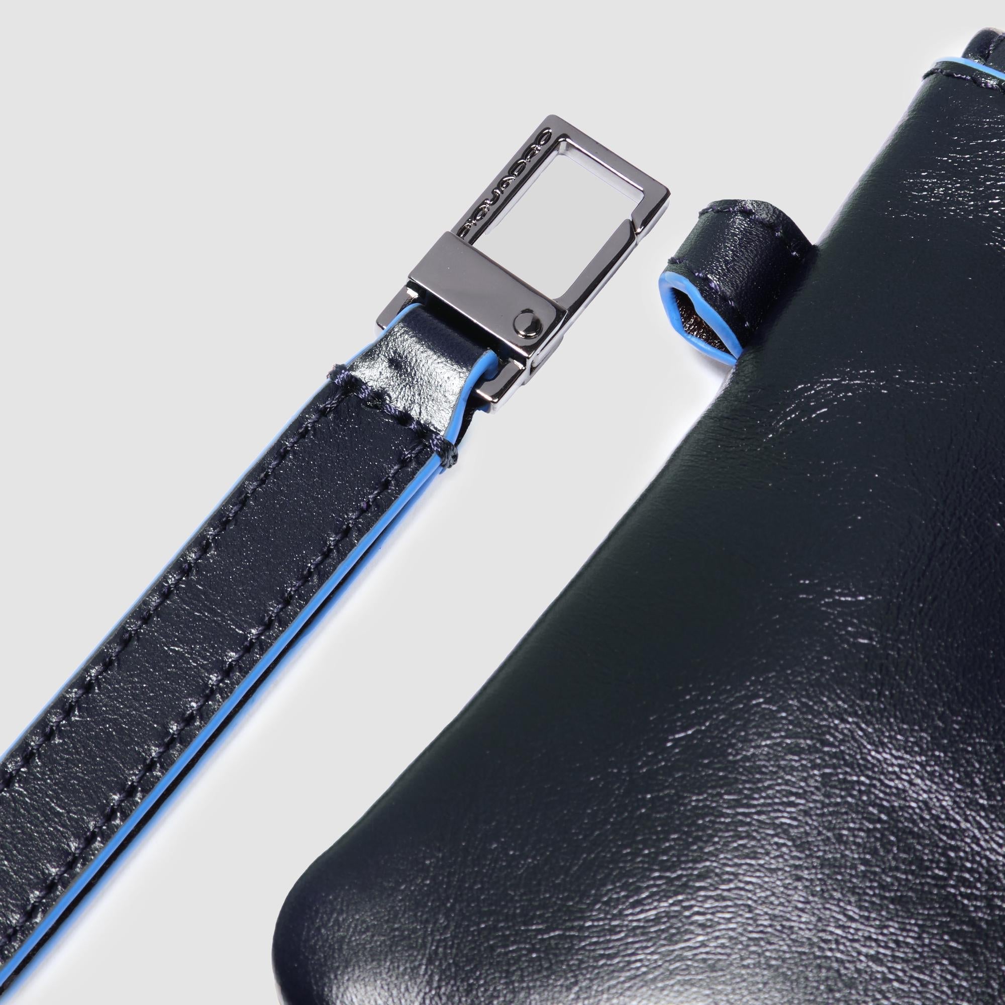 Piquadro Black Square Pochette Leder Schwarz RFID Herren