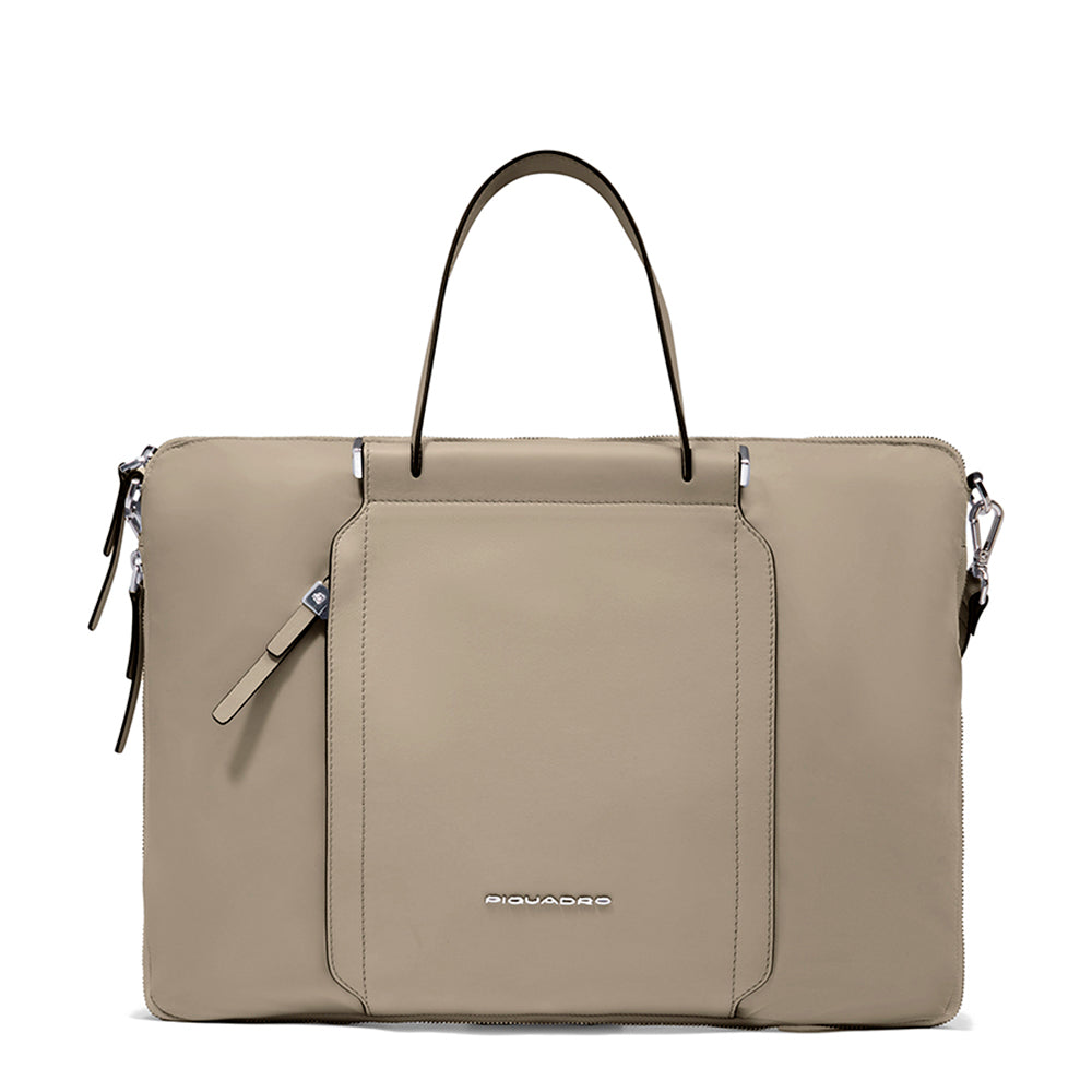 Piquadro Materia Laptoptasche Damen 15,6 Zoll Schwarz