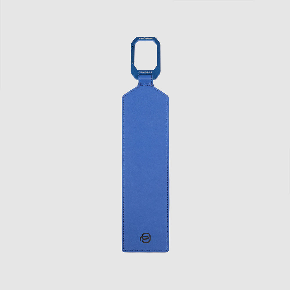 Piquadro Blue Square Kofferanhänger Leder Karabiner Grün