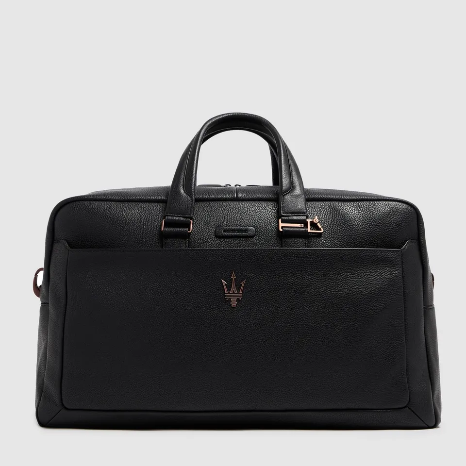 Piquadro Rover x Maserati Reisetasche Leder Schwarz