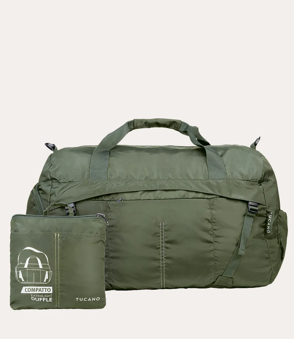 Tucano Compatto Eco Duffle Reisetasche Blau faltbar Nylon