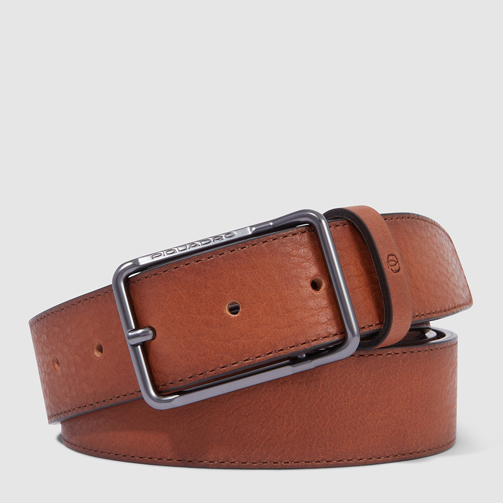 Piquadro Blue Square Gürtel Herren Leder Dorn blau