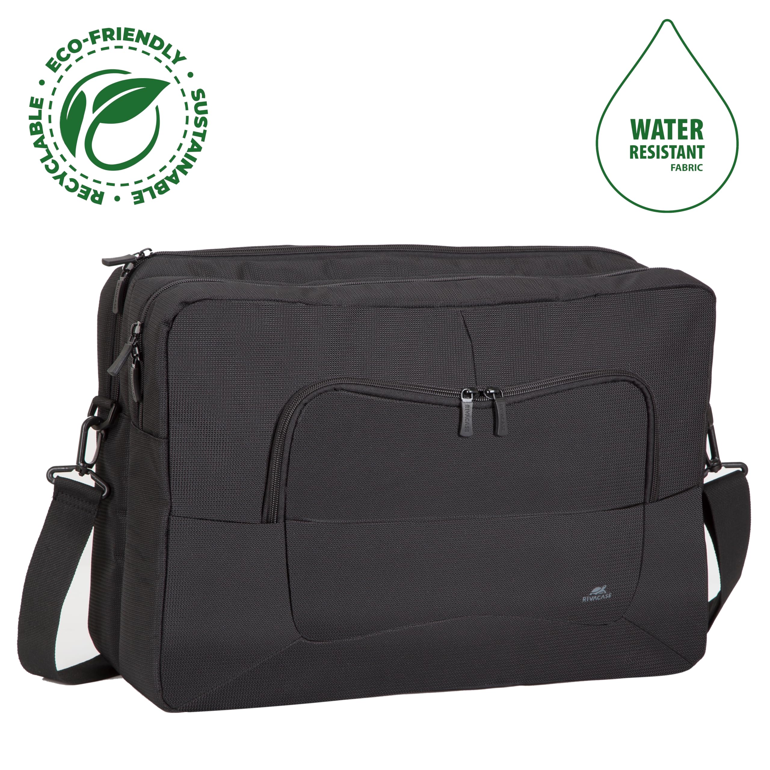 RIVACASE Clark 17,3 Zoll Laptoptasche Eco Toplader schwarz