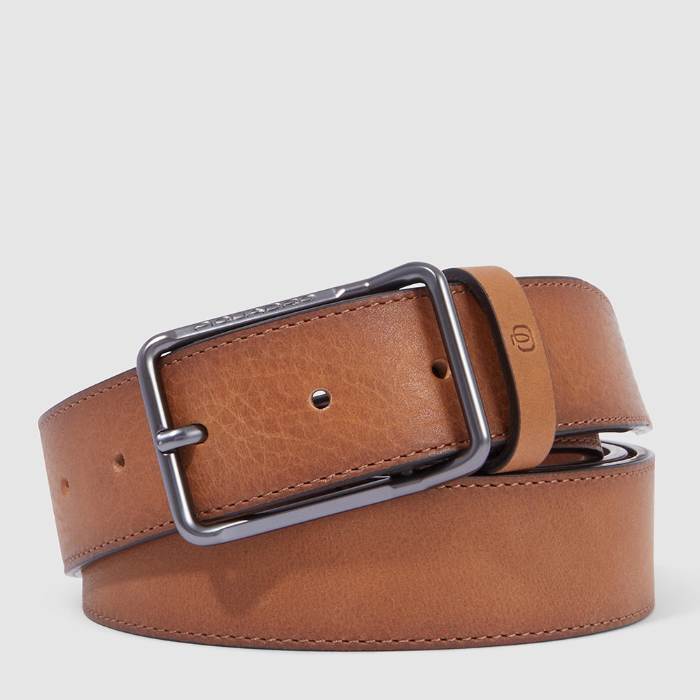 Piquadro Blue Square Gürtel Herren Leder Dorn blau