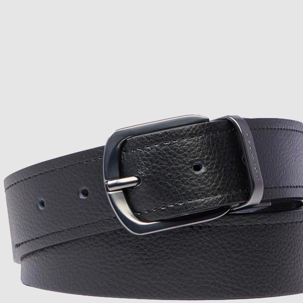 Piquadro Blue Square Gürtel Herren Blau Leder Dornschließe