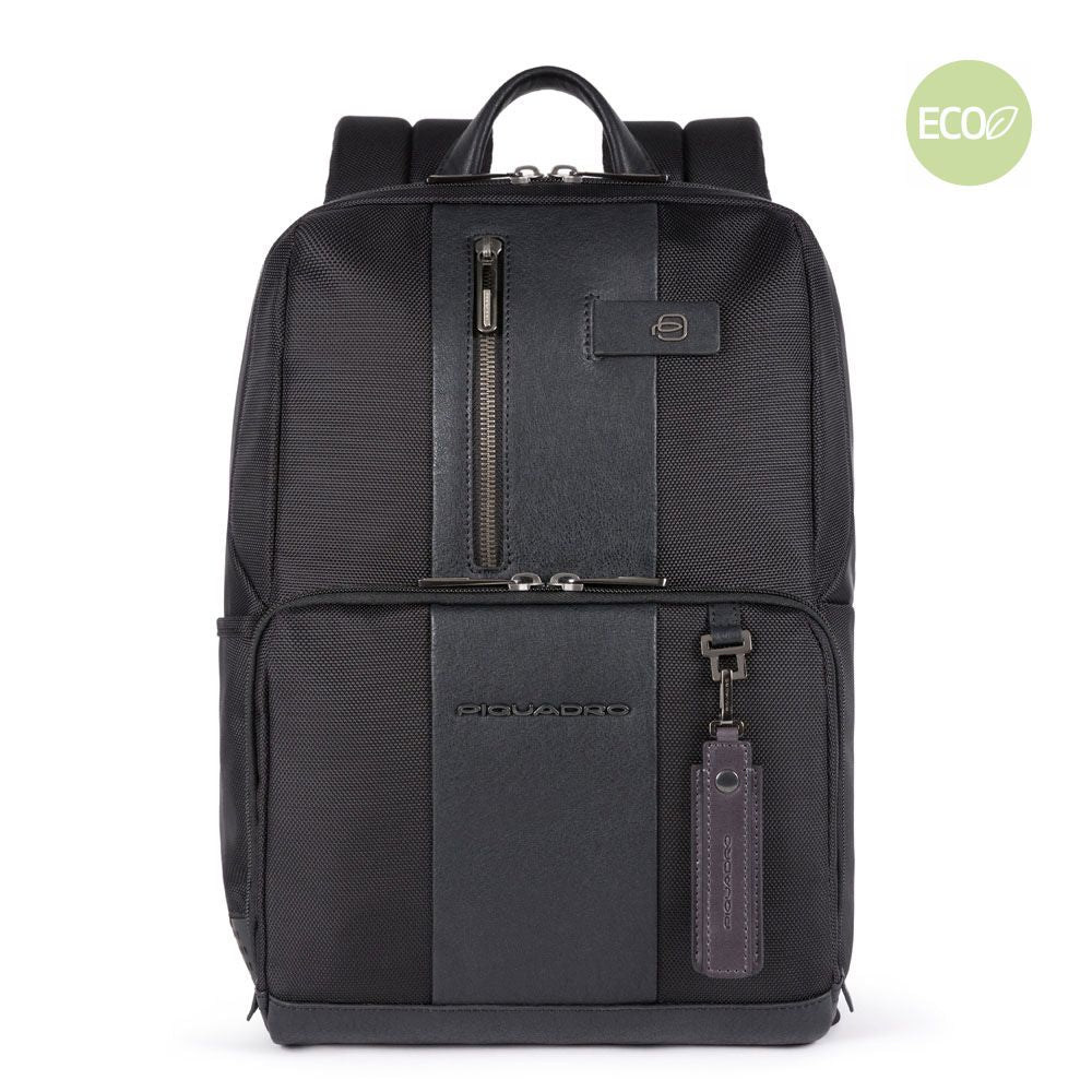 Piquadro Corner 2.0 Rucksack 14 Zoll Recycling schwarz N